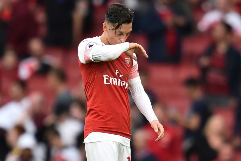 Özil n'était pas là contre Arsenal. AFP