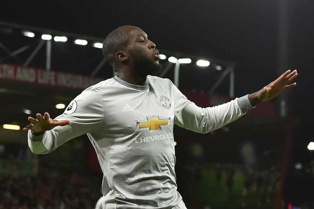 Lukaku struck twice in the first half to secure the three points. AFP
