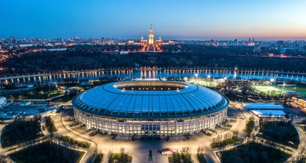 The Luzhniki stadium in Moscow is a no-flight zone. AFP