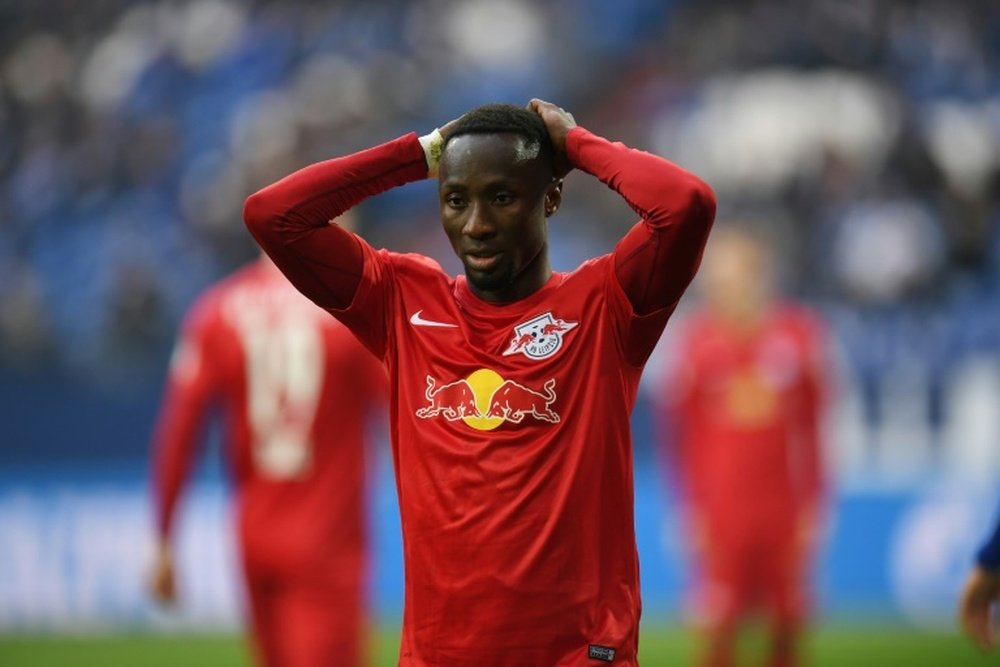 Naby Keita ha visto tres rojas en sus últimos siete partidos jugados. AFP/Archivo