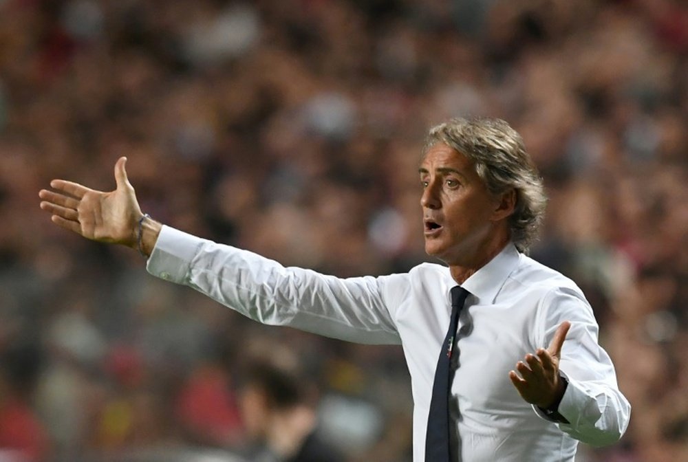 Mancini reprendió la actitud de San Siro. AFP