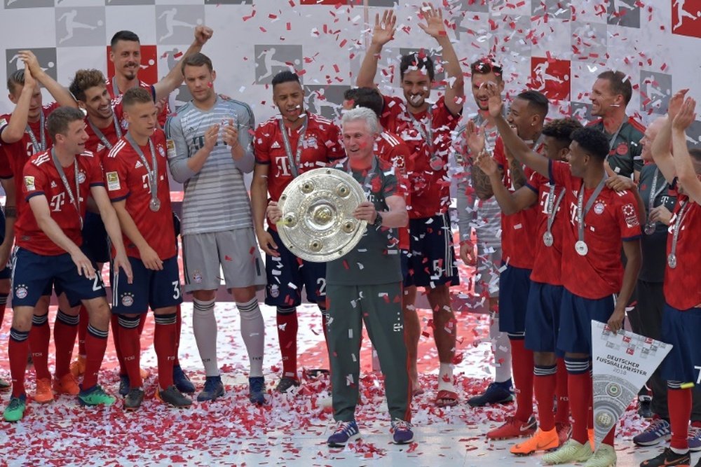 Bayern claimed their sixth consecutive Bundesliga title. AFP
