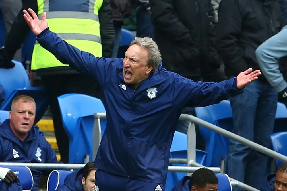 Cardiff manager Neil Warnock was furious with key decisions in the defeat against Chelsea. AFP