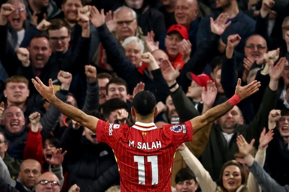 Mo Salah scored the second goal to complete Liverpool's comeback. AFP