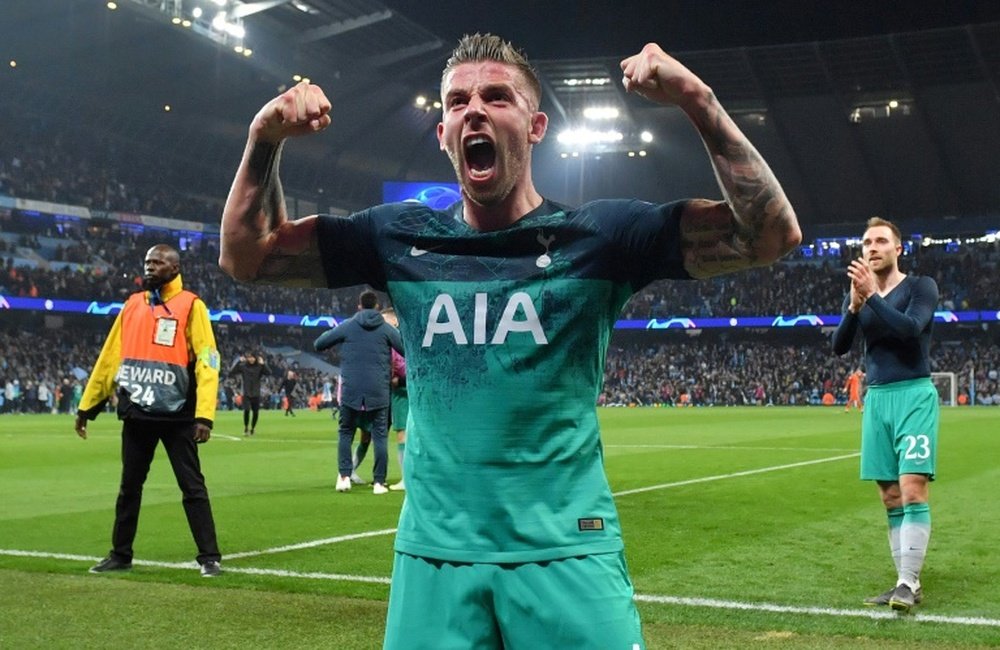 Alderweireld on the night Spurs defeated Man City in the Champions League. AFP