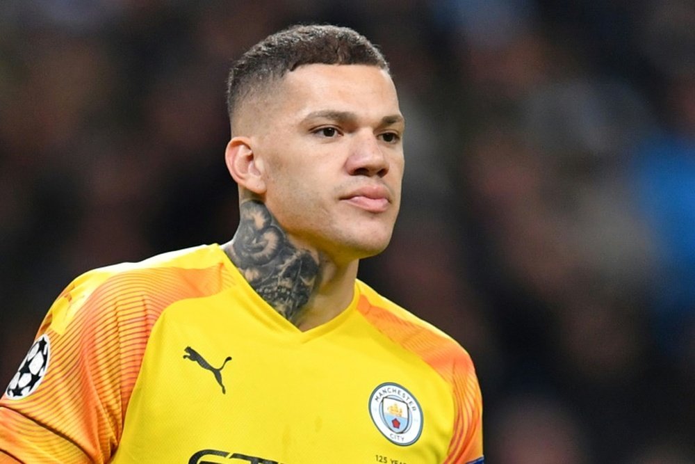 Ederson will not be fit for Man City's big clash with Liverpool. AFP