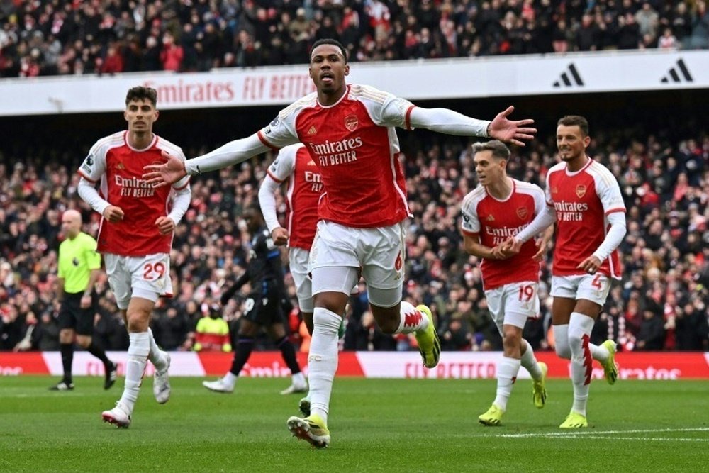 Gabriel Magalhaes lors d'un match face à Crystal Palace. AFP
