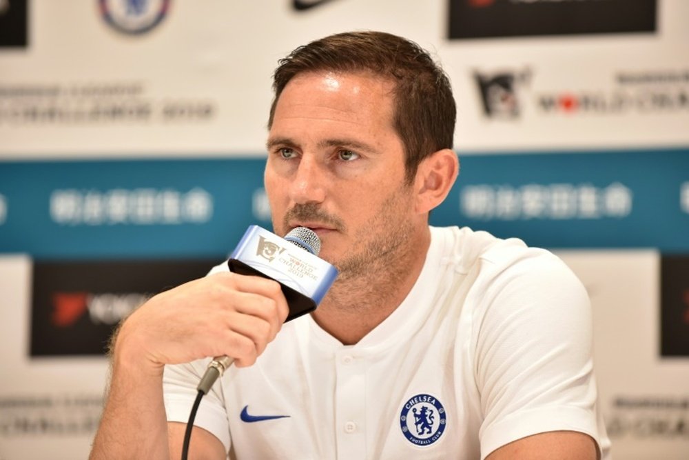 Frank Lampard habló de nuevo de Hudson-Odoi. AFP