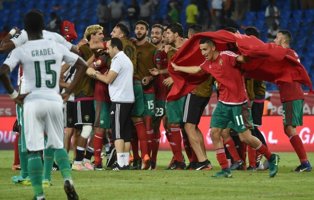 Marruecos quiere volver a celebrar ante Costa de Marfil. AFP