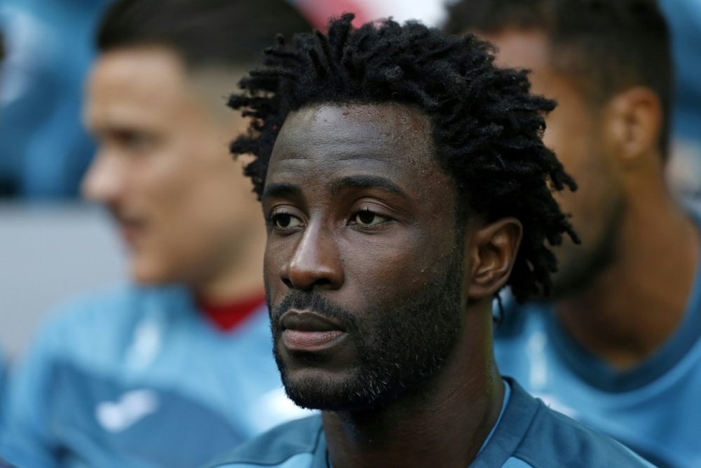 Bony is finally back in training following a serious knee injury. AFP