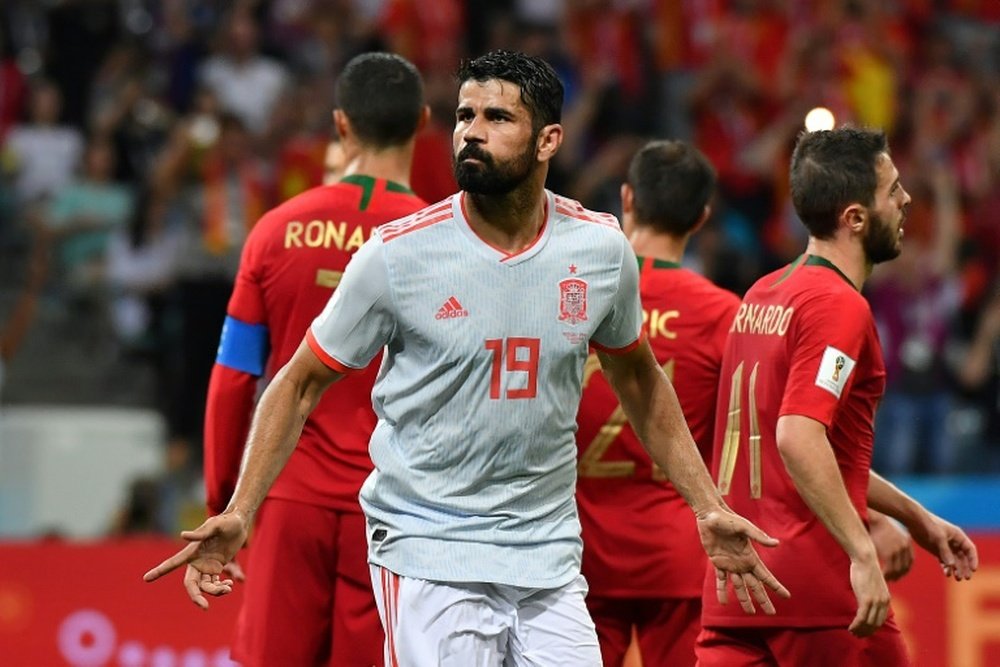 Diego Costa a donné un show contre le Portugal. AFP