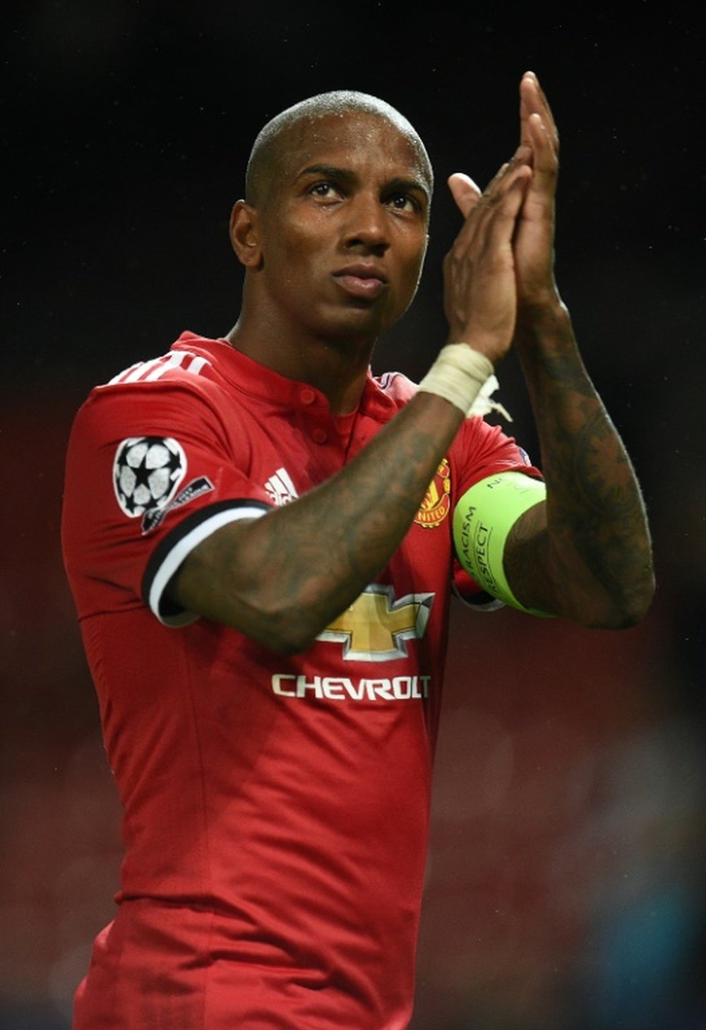 Young has worn the captain's armband since coming in for Antonio Valencia. AFP
