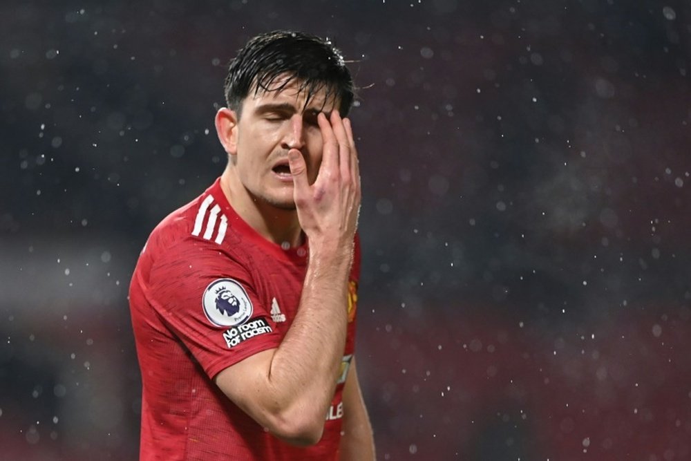 Maguire y Fred discutieron durante el choque con el Leeds. AFP