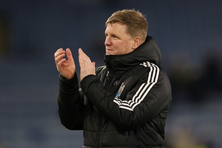 Howe was admitted to hospital ahead of Newcastle's 4-1 win over Man Utd. AFP