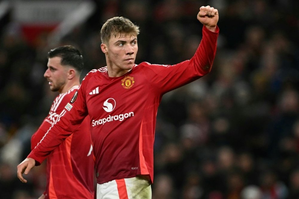 Hojlund was left out of Sunday's starting XI. AFP