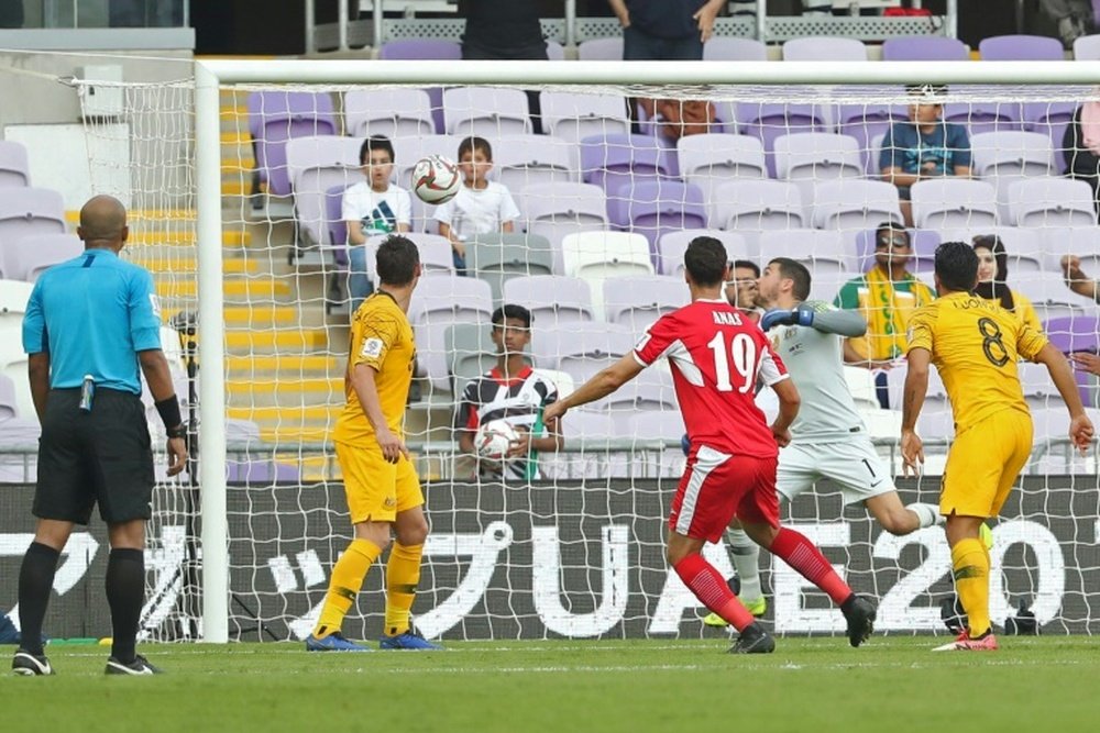 Jordania ganó 0-1. AFP