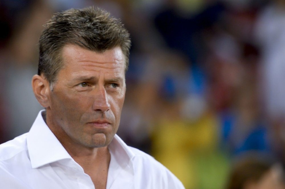 Skibbe was not happy with FIFA's decision to hand Manolas a one-match ban. AFP