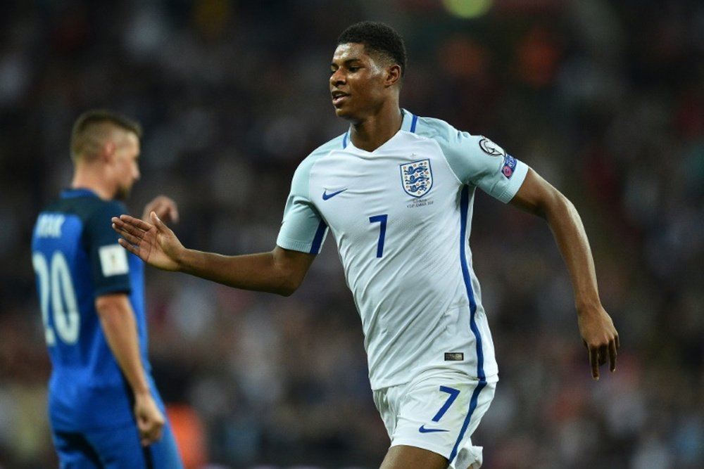 Marcus Rashford will be hoping to feature prominently at the World Cup. AFP