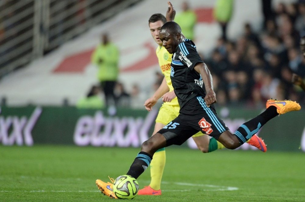Giannelli Imbula (R), pictured on April 17, 2015 during a French L1 match, signed on with Stoke City from FC Porto for a club record Â£18.3 million just before the transfer window shut