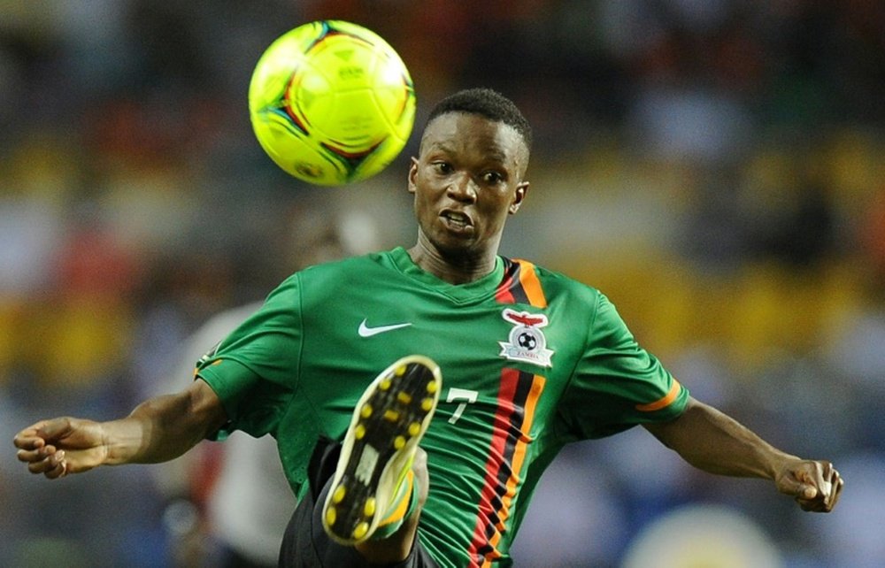 Kalaba helped TP Mazembe of the Democratic Republic of Congo win the CAF Confederation Cup. AFP