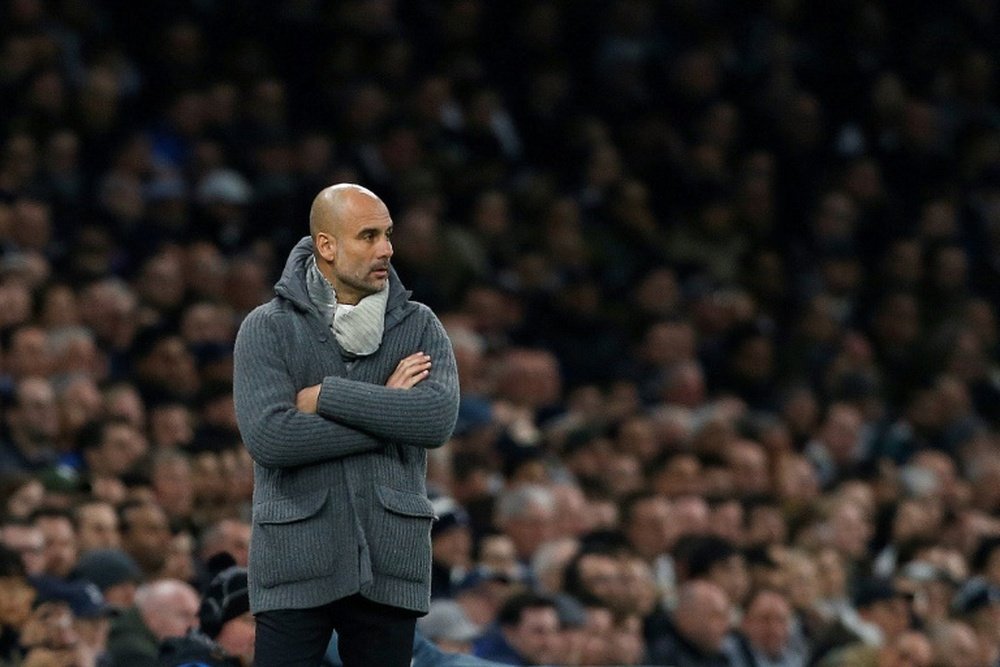 Guardiola did not explain why he took so long to make changes. AFP