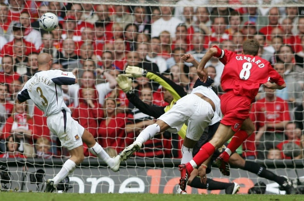 Gerrard scored twice in the 2006 final. AFP