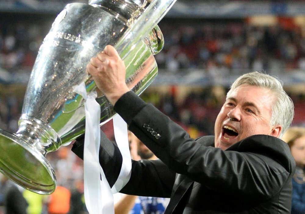 Ancelotti talked about the Champions League he won at Real Madrid. AFP