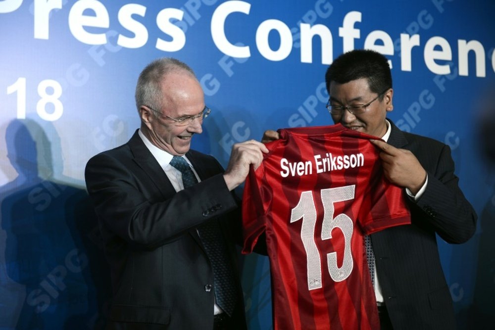 Sven-Goran Eriksson left Shanghai SIPG last month despite leading them to third place. AFP