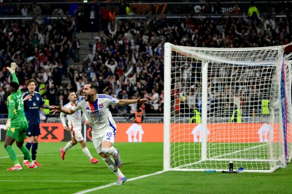 Lyon and United played out a dramatic 2-2 draw in the first leg of their UEL quarter-final. AFP