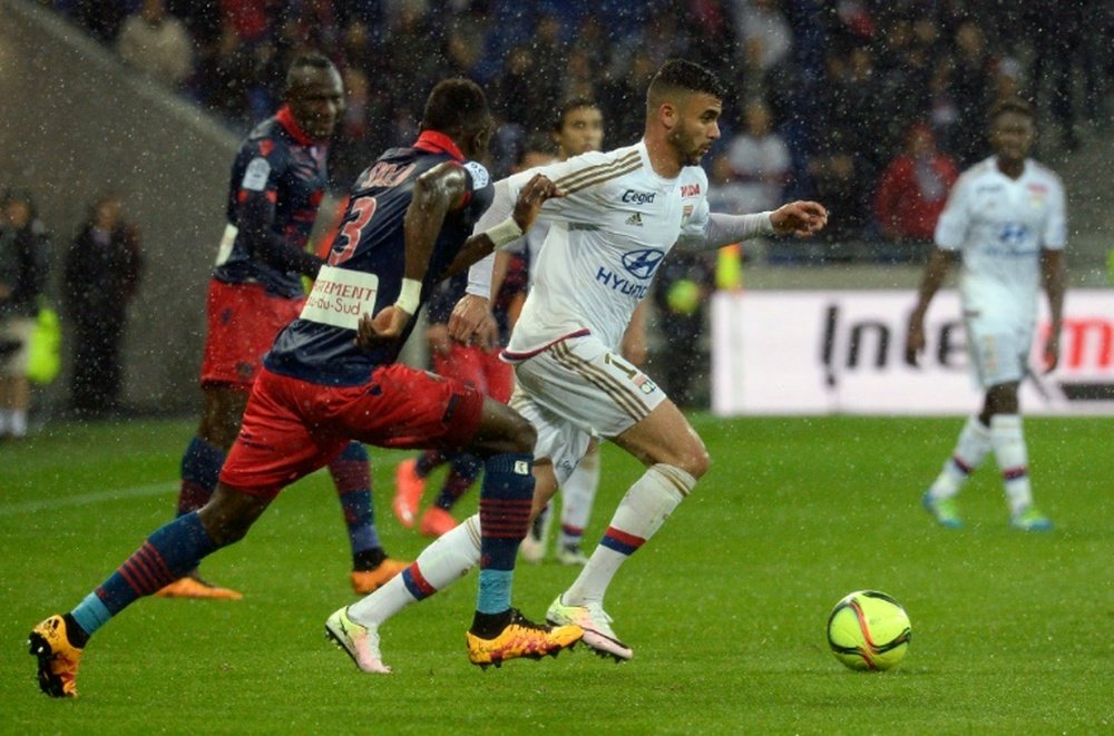 Ghezzal anotó el primer tanto del equipo de Lyon. AFP