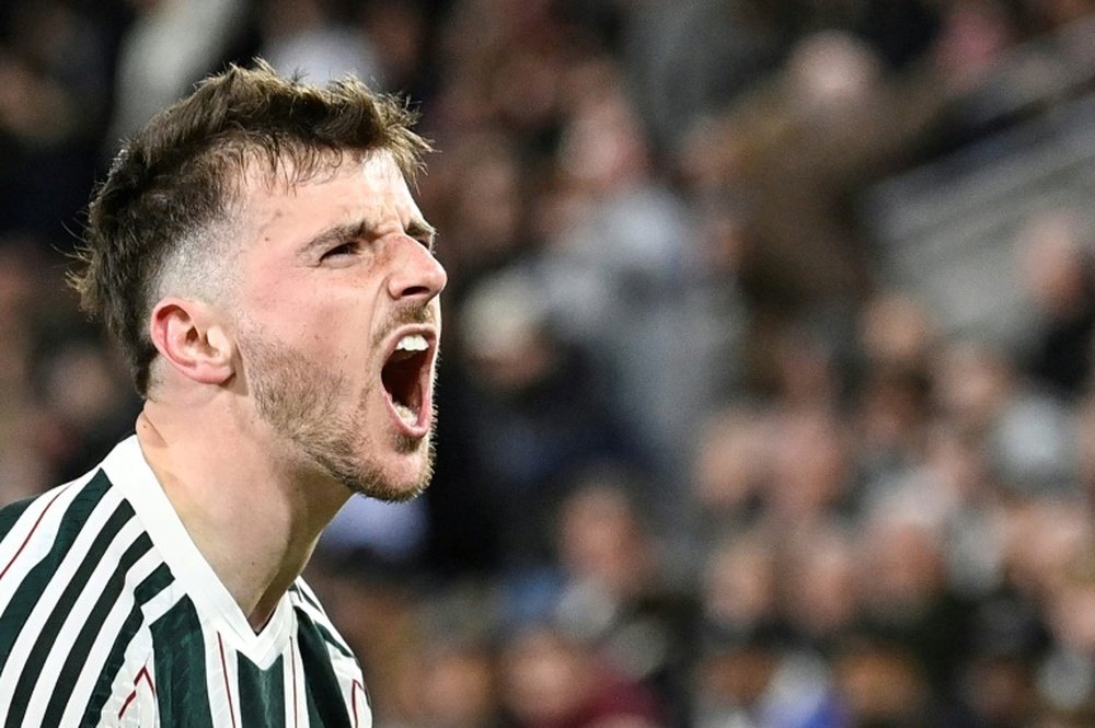 Man Utd's Mason Mount will face his former side on Thursday. AFP