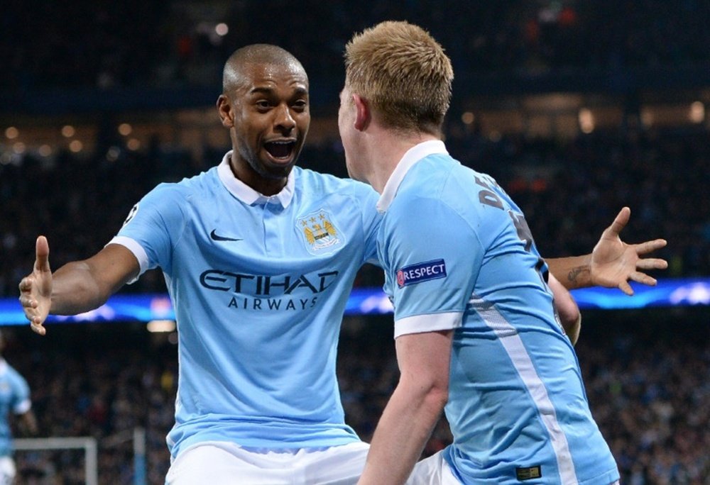 Fernandinho captained the City side during their 2-0 victory over Shakhtar Donetsk on Tuesday. AFP
