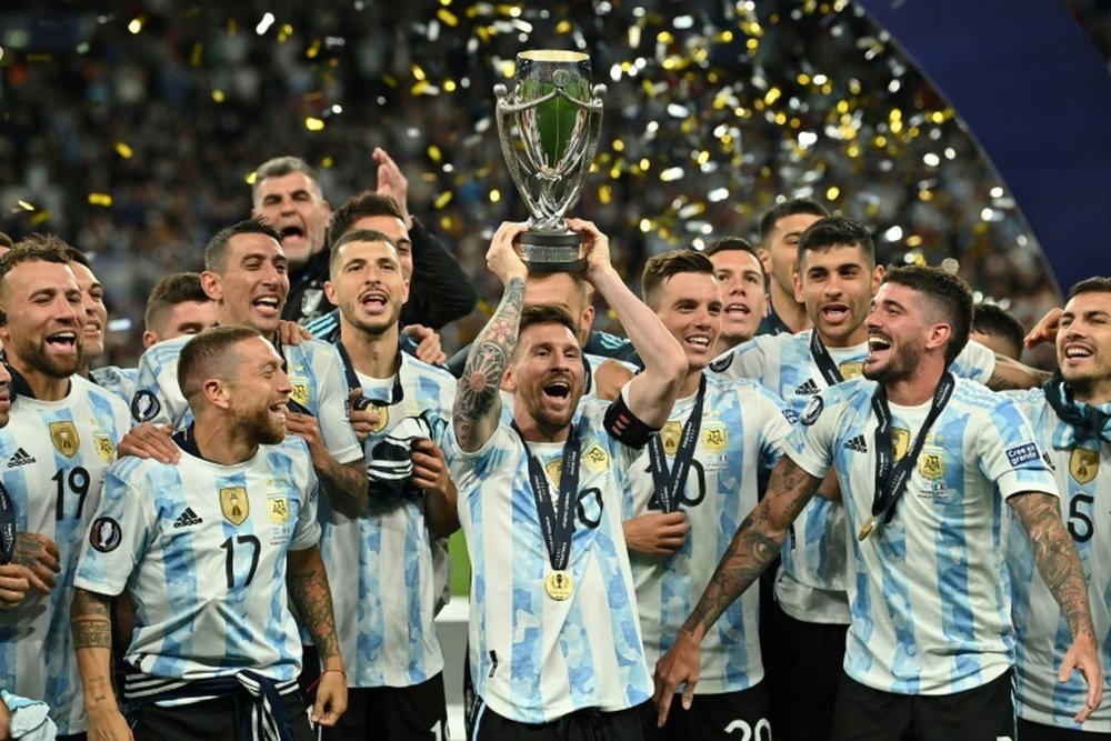 Argentina alcanzó los 32 partidos invicta. AFP