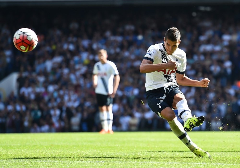 Tottenham Hotspurs Erik Lamela, seen in action during their English Premier League match against Crystal Palace, at White Hart Lane in London, on September 20, 2015