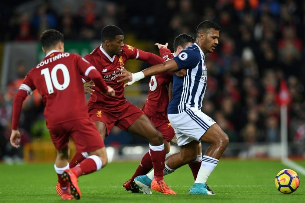 Liverpool suffered a frustrating night as a sturdy West Brom side held them to a goalless draw. AFP