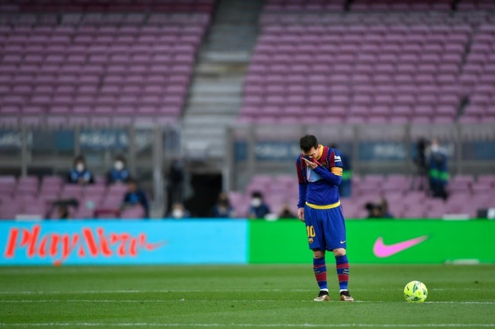 Time is running out for Barca. AFP