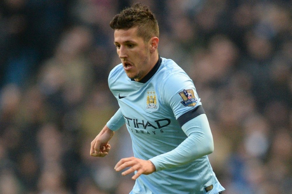 Montenegrin striker Stevan Jovetic, pictured in action on February 7, 2015, is to join Serie A outfit Inter Milan