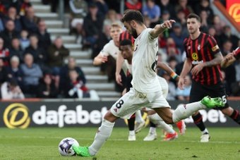 Manchester United's chances of Champions League football next season took another battering as Bruno Fernandes' double could only salvage a 2-2 draw at Bournemouth on Saturday.