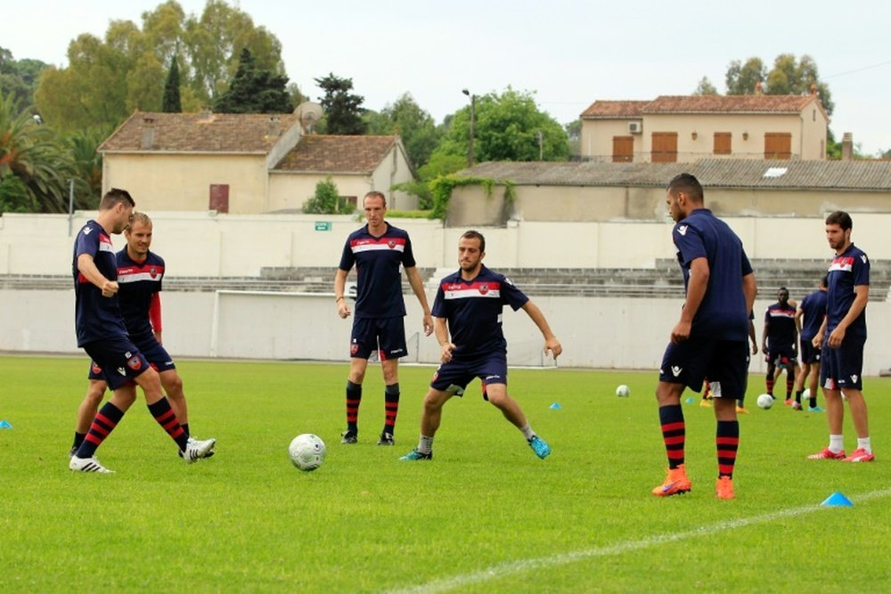 One of the smallest clubs ever to play in Frances top flight could be in for a rude awakening when Corsican minnows Gazelec Ajaccio, pictured during a training session, face Paris Saint-Germain at the Parc des Princes