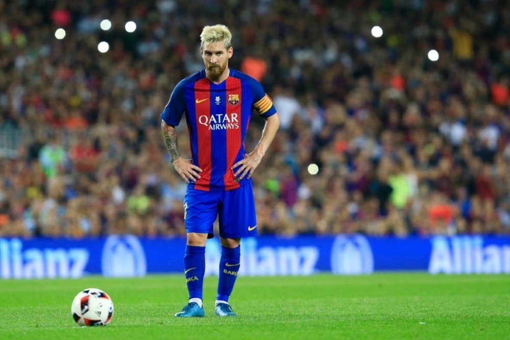 Leo Messi continúa batiendo registros con el Barcelona. AFP