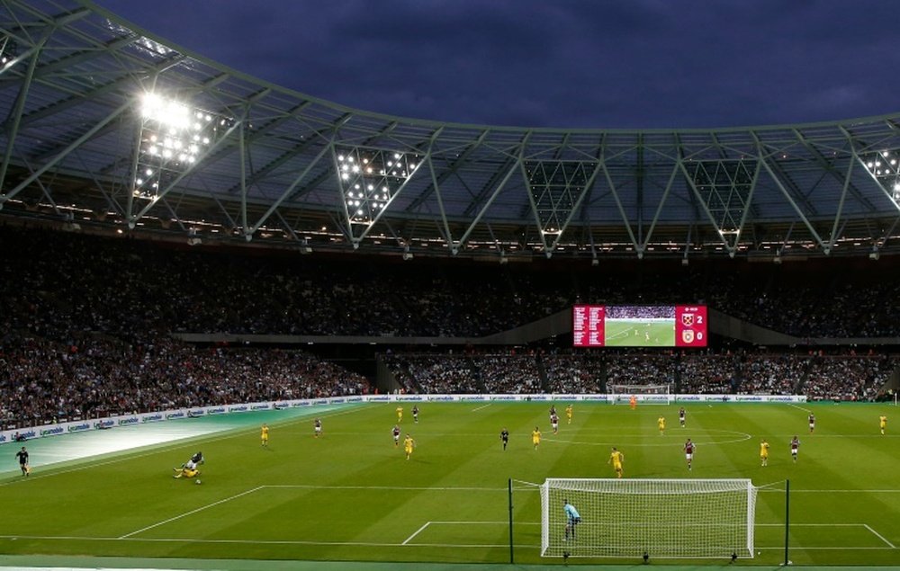 El West Ham usa el Estadio Olímpico de Londres como su sede. AFP/Archivo