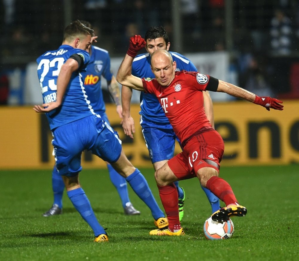 Bochum in action against Bayern Munich in 2016. AFP