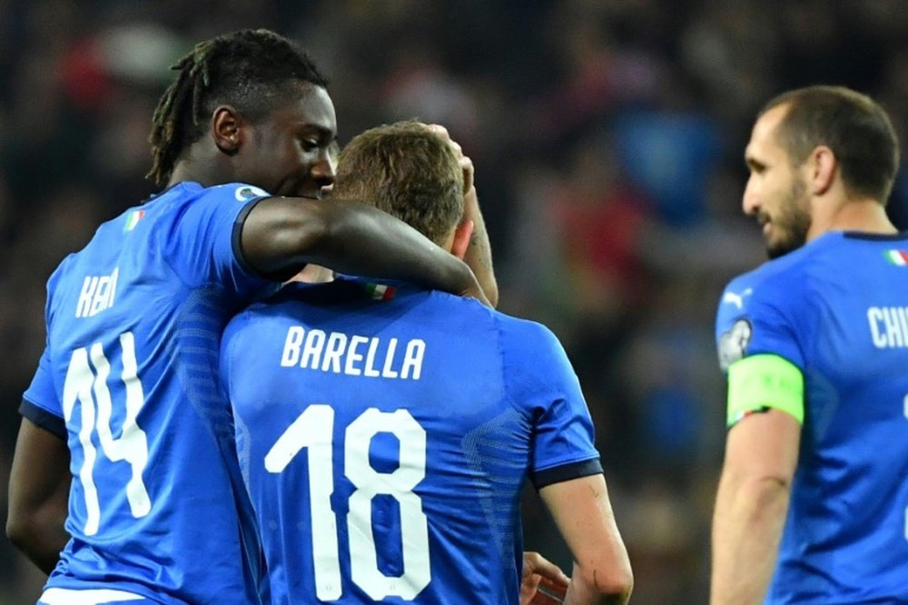 Italia dio buenas sensaciones en el partido contra Finlandia. AFP