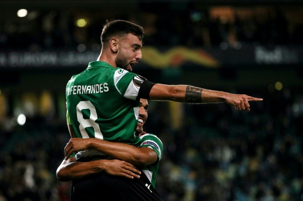 Bruno Fernandes, the key to Rodrigo's signing for Barcelona. AFP