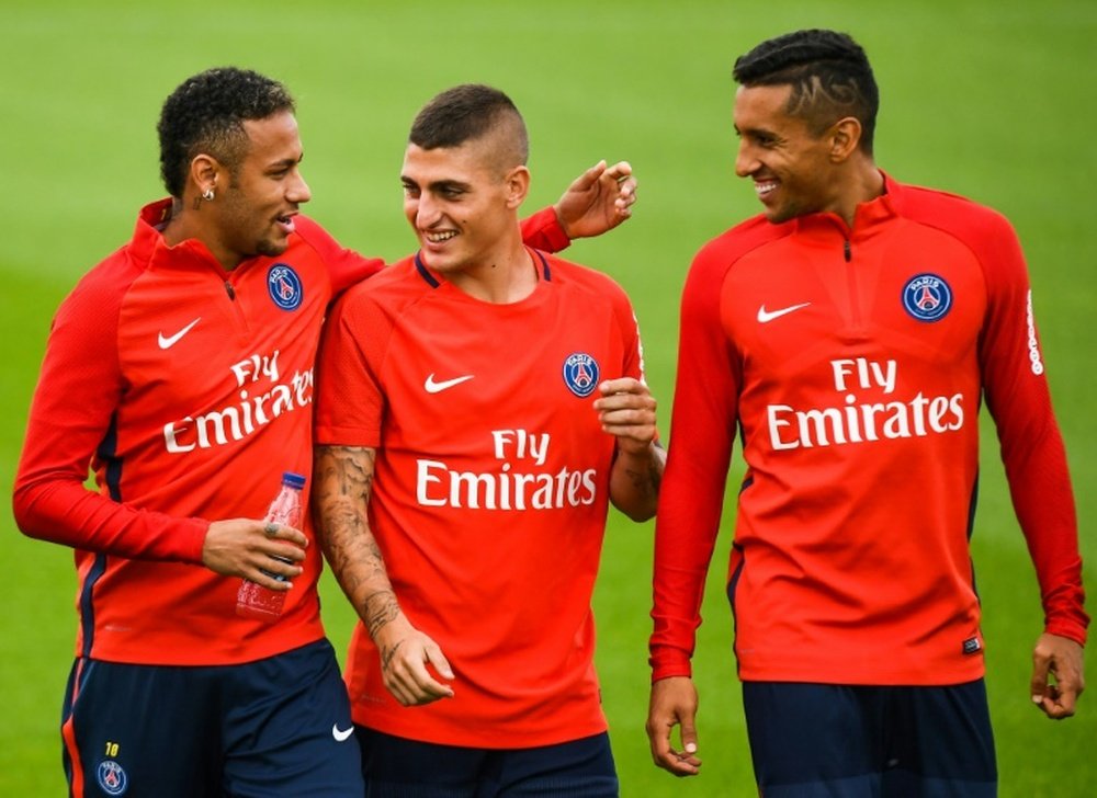 Marquinhos cree que el Madrid quiere desestabilizar al PSG. AFP