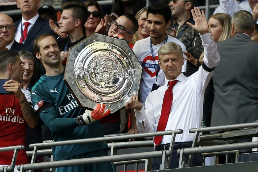 Wenger calls for united front as Arsenal make Shield statement. AFP