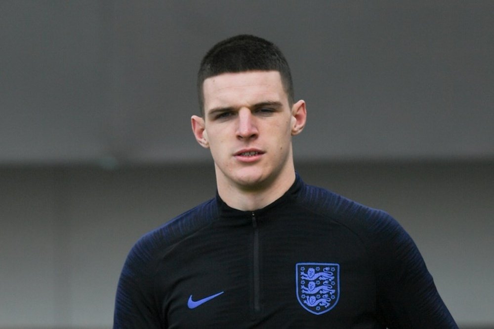 Declan Rice has now been capped twice by England. AFP