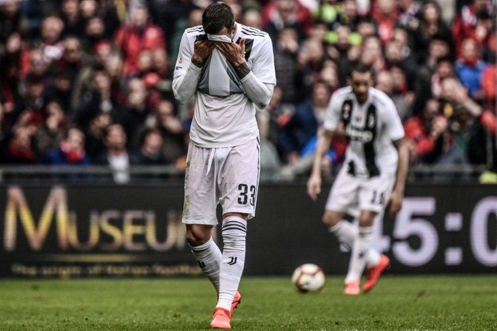 La Juventus a perdu son statut face au Genoa. AFP