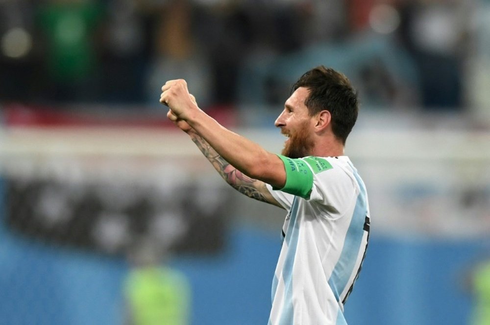 Messi made history once again in Russia. AFP