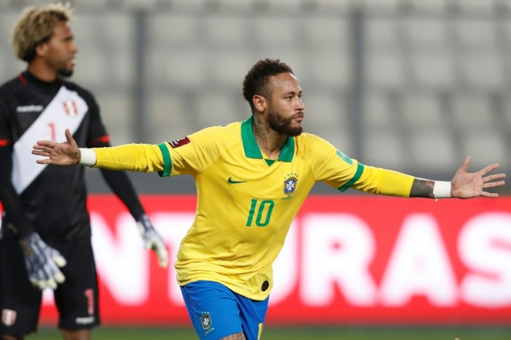 Neymar, toujours plus proche du record de Pelé. afp